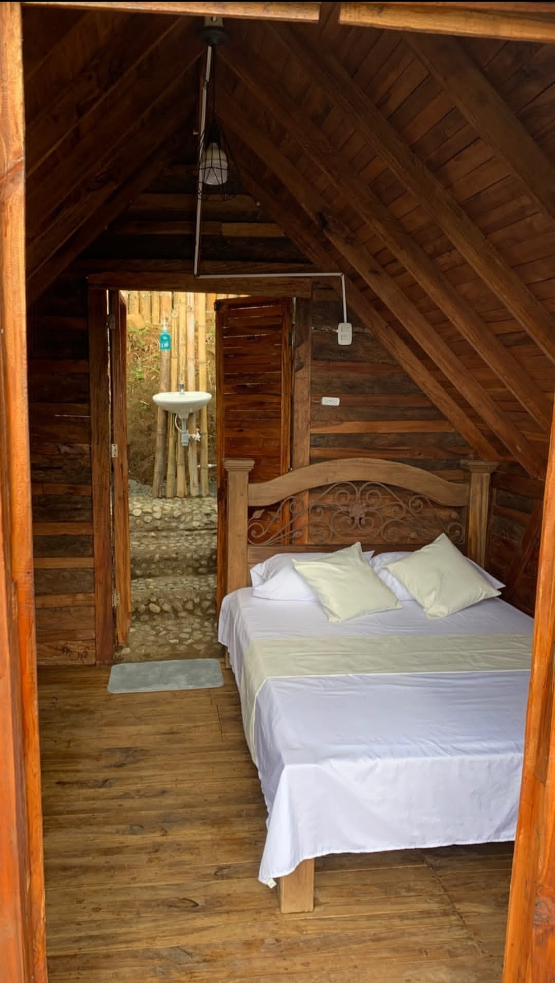 Interior cabaña glamping